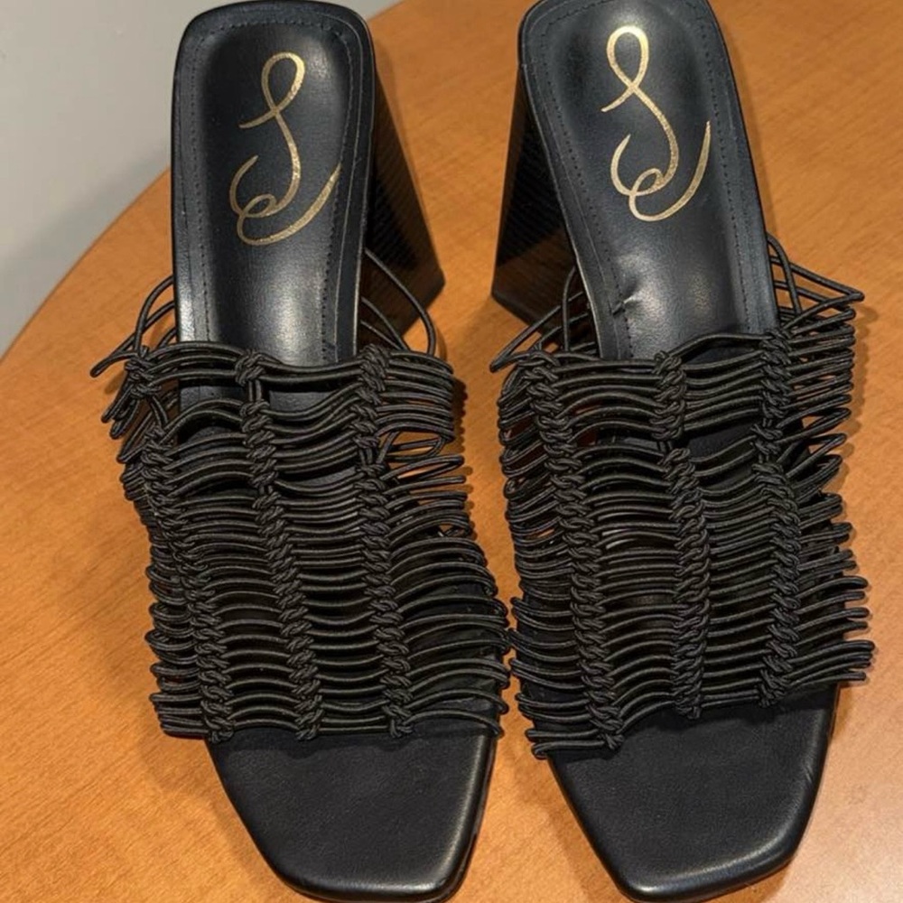 Sam Edelman laurette block heels Black Woven heels